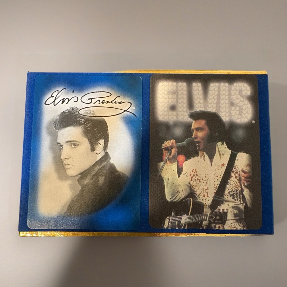 Elvis Presley Vintage Collectible Blue and Gold Card Set NWOT